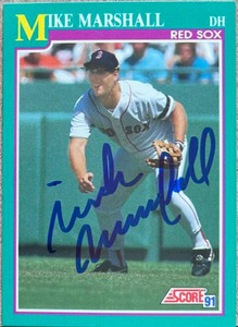 Mike Marshall Autographed 1991 Score #617