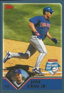 2003 Topps Opening Day #87 Jose Cruz Jr. NM/MT  Toronto Blue Jays 