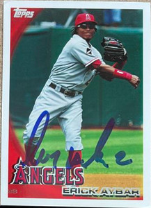 Erick Aybar Autographed 2010 Topps #108