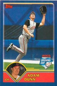 2003 Topps Opening Day Mini Stickers #NNO Adam Dunn NM/MT Cincinnati Reds 