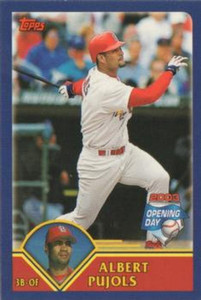 2003 Topps Opening Day Mini Stickers #NNO Albert Pujols NM/MT St. Louis Cardinals 