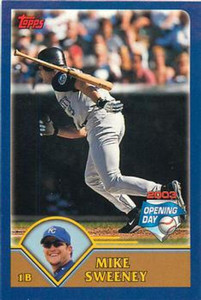 2003 Topps Opening Day Mini Stickers #NNO Mike Sweeney NM/MT Kansas City Royals 