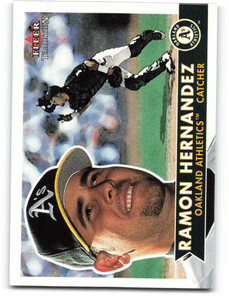 2001 Fleer Tradition #144 Ramon Hernandez NM/MT  Oakland Athletics 