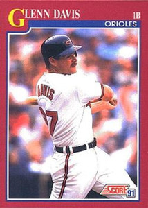 1991 Score Rookie and Traded #7T Glenn Davis NM-MT Baltimore Orioles 