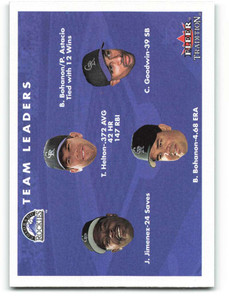 2001 Fleer Tradition #435 Todd Helton/Curtis Goodwin/Brian Bohanon/Jose Jimenez UER CL NM/MT  Colorado Rockies 