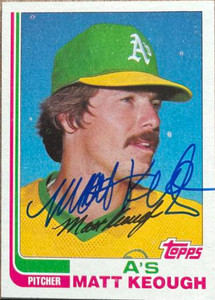 Matt Keough Autographed 1982 Topps #87