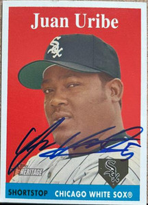 Juan Uribe Autographed 2007 Topps Heritage #74