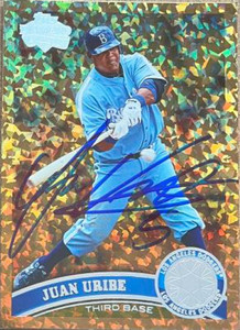 Juan Uribe Autographed 2011 Topps Update Diamond Anniversary Cognac #US303 Juan Uribe Autographed 2011 Topps Update Diamond Anniversary Cognac #US303