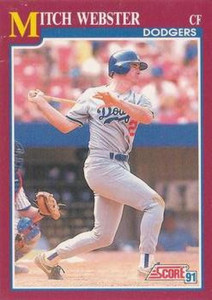 1991 Score Rookie and Traded #68T Mitch Webster NM-MT Los Angeles Dodgers 