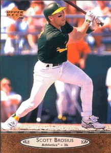 1996 Upper Deck #165 Scott Brosius VG Oakland Athletics 