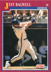 1991 Score Rookie and Traded #96T Jeff Bagwell NM-MT RC Rookie Houston Astros 