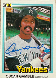 Oscar Gamble Autographed 1981 Donruss #229 New York Yankees Card 