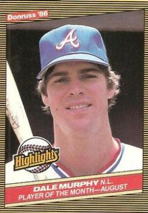 Dale Murphy Signed 1986 Donruss #78 Atlanta Braves Baseball Card