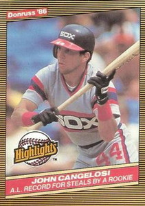 1986 Donruss Highlights #51 John Cangelosi NM-MT Chicago White Sox 