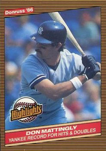 1986 Donruss Highlights #53 Don Mattingly NM-MT New York Yankees 
