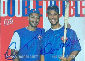 Henry Rodriguez & Moisess Alou Dual Autographed 1997 Fleer Ultra #16 Double Trouble