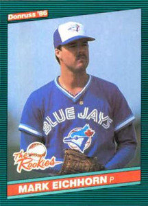 1986 Donruss Rookies #13 Mark Eichhorn NM-MT RC Rookie Toronto Blue Jays 