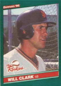 1986 Donruss Rookies #32 Will Clark NM-MT RC Rookie San Francisco Giants 