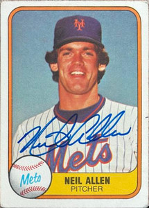 Neil Allen Autographed 1981 Fleer #322