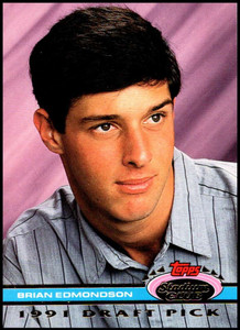 1992 Stadium Club Dome #43 Brian Edmondson VG RC Rookie Detroit Tigers 