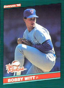 1986 Donruss Rookies #49 Bobby Witt NM-MT RC Rookie Texas Rangers 