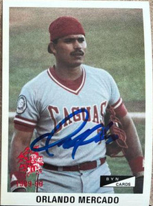 Orlando Mercado Autographed 1989-90 BYN Puerto Rico Winter League #46