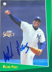 Melido Perez Autographed 1993 Score Select #116