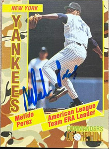 Melido Perez Autographed 1993 Topps/Coca-Cola Commanders of the Hill #11 