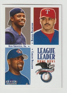 2000 Fleer Tradition #1 Carlos Delgado/Rafael Palmeiro/Ken Griffey Jr. AL LL NM/MT Toronto Blue Jays 
