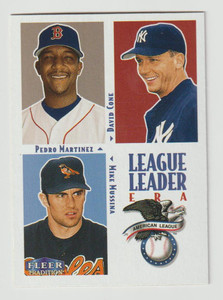 2000 Fleer Tradition #9 David Cone/Pedro Martinez/Mike Mussina AL LL NM/MT New York Yankees 