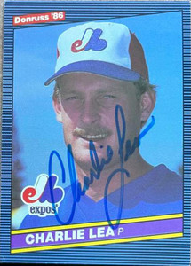 Charlie Lea Autographed 1986 Donruss #376