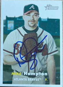 SOLD 146077 Mike Hampton Autographed 2006 Topps Heritage #480