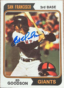 SOLD 146078 Ed Goodson Autographed 1974 Topps #494