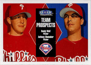 2000 Fleer Tradition #252 Randy Wolf/Anthony Shumaker NM/MT Philadelphia Phillies 