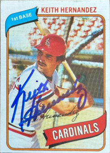 Keith Hernandez Autographed 1980 Topps #321 St. Louis Cardinals Card 