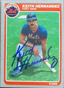 Keith Hernandez Autographed 1985 Fleer #85 New York Mets Card