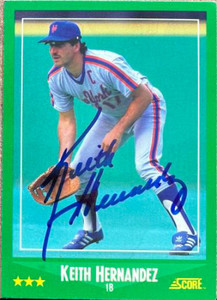 Keith Hernandez Autographed 1988 Score #400