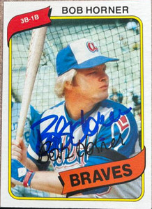 Bob Horner Autographed 1980 Topps #108