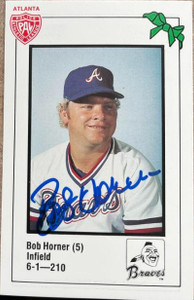 Bob Horner Autographed 1981 Atlanta Braves Police #NNO