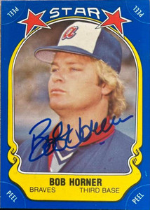 Bob Horner Autographed 1981 Fleer Star Stickers #99