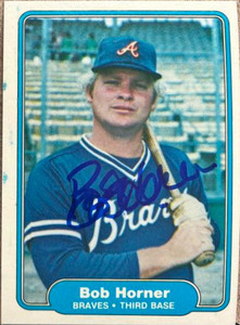 Bob Horner Autographed 1982 Fleer #436