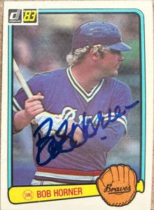 Bob Horner Autographed 1983 Donruss #58
