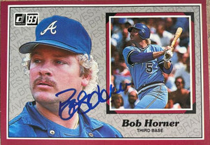 Bob Horner Autographed 1983 Donruss Action All-Stars #46