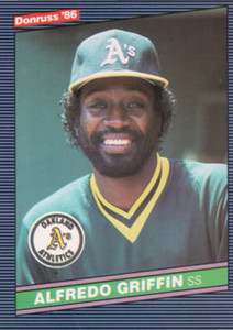 1986 Donruss #101 Alfredo Griffin NM-MT Oakland Athletics 