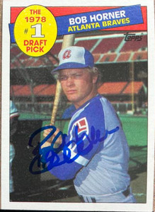 SOLD 146221 Bob Horner Autographed 1985 Topps #276
