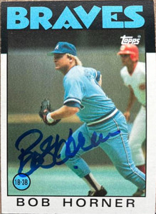 Bob Horner Autographed 1986 Topps #220