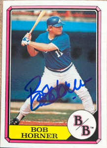 Bob Horner Autographed 1987 Topps Boardwalk and Baseball #23