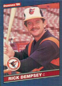 Rick Dempsey Baltimore Orioles Autographed 1986 Topps Card Autographed