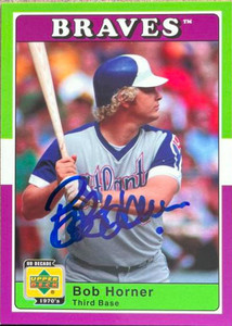Bob Horner Autographed 2001 Upper Deck Decade 1970's #48