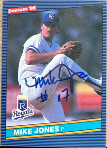 Mike Jones Autographed 1986 Donruss #419
